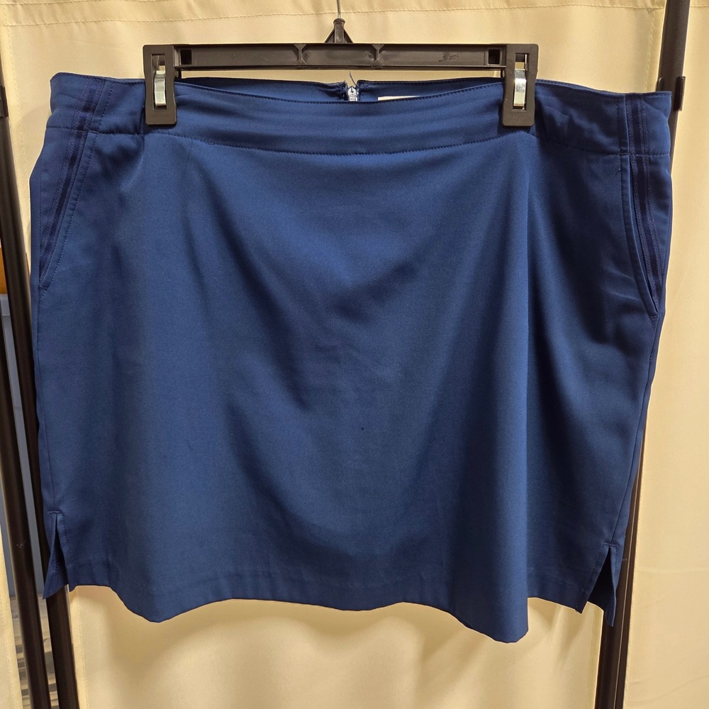 Lady Hagen Navy Blue Golf Skort Womens Size 16 Active Athletic Skirt Side Slits